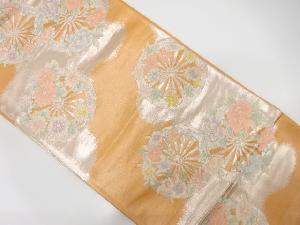 道長取りに花・源氏車模様織り出し袋帯